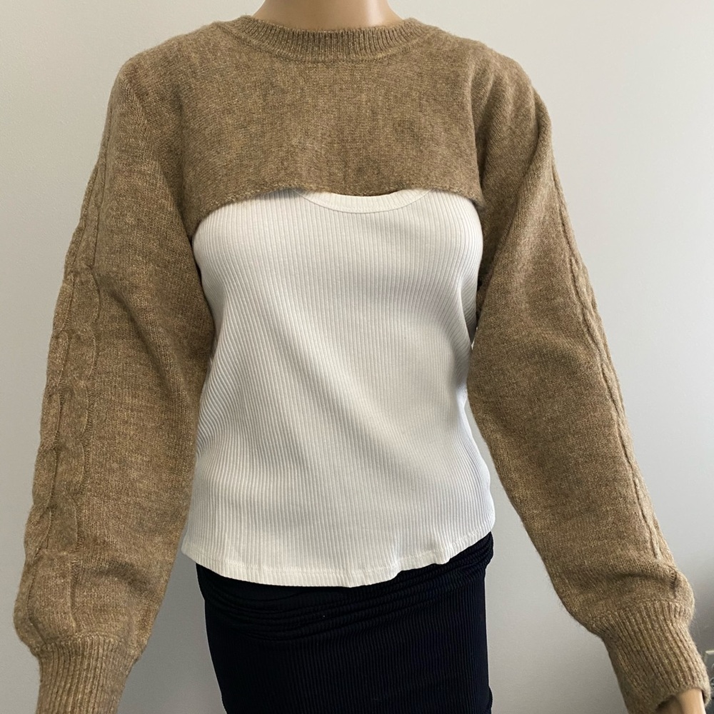 Zara Shirt with half high Sweater